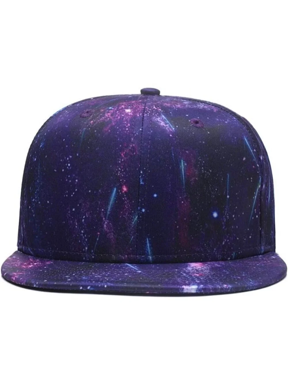 Unisex Purple Galaxy Snapback Hat Hip Hop Style Colorful Adjustable Baseball Cap